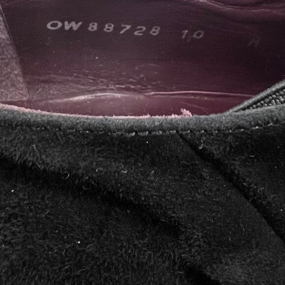 STUART WEITZMAN Made in Spain 🇪🇸 Black Suede Pumps Chunky Heel OW88728 Sz 10‎ - Picture 15 of 16